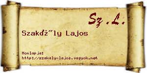 Szakály Lajos névjegykártya